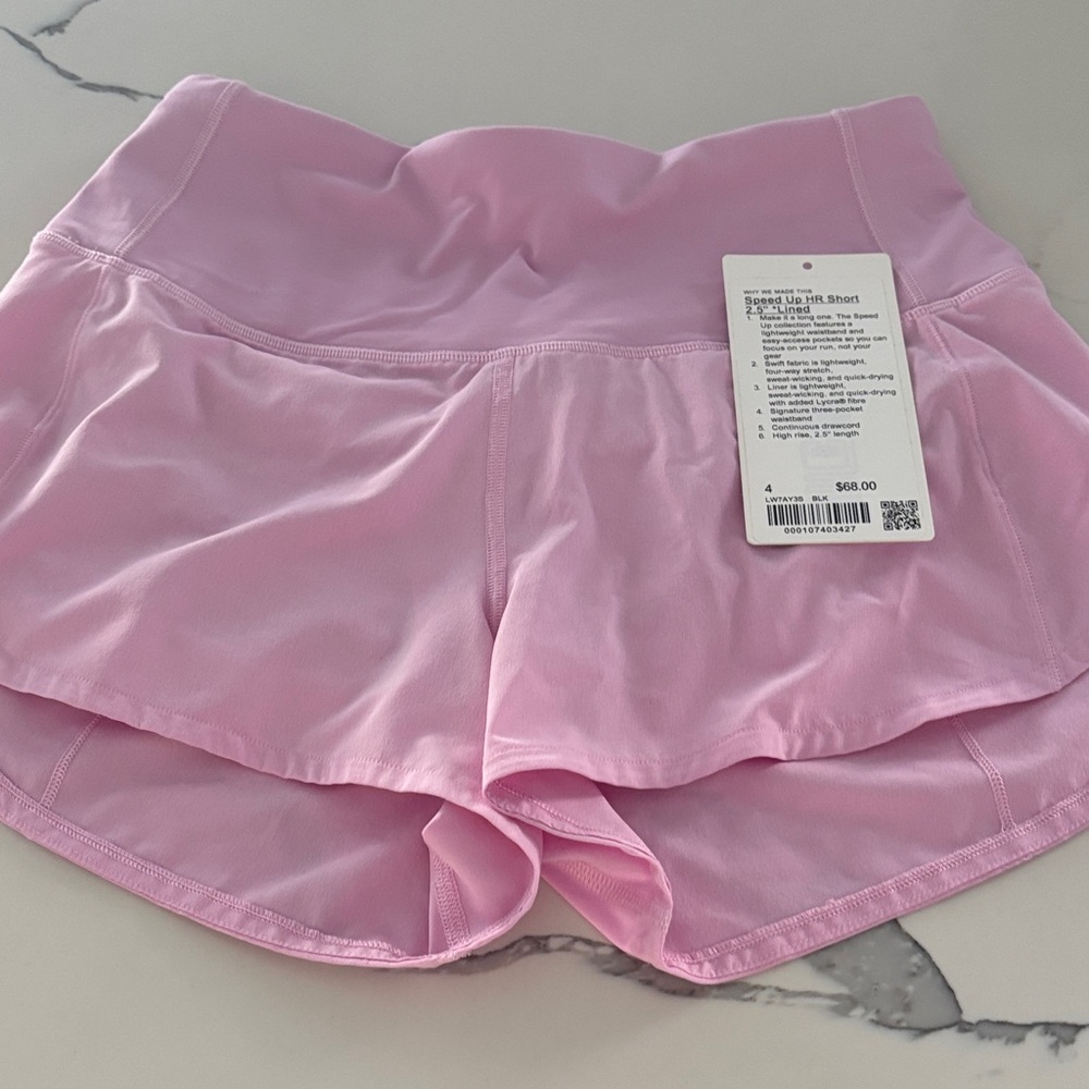 Lululemon Athletica Light Pink Athletic Shorts